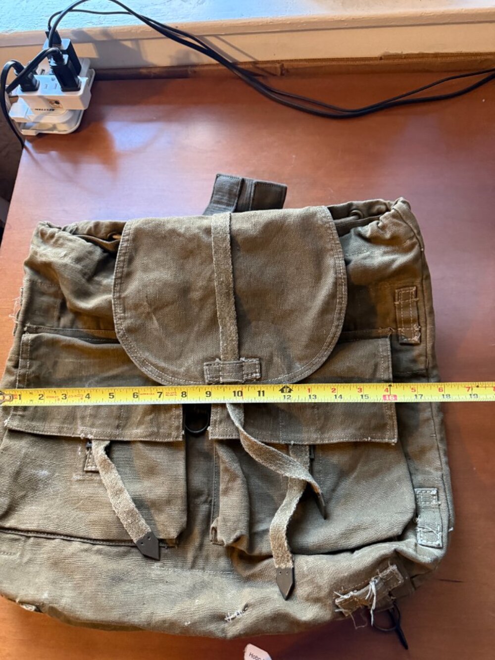 Vintage Canvas Military Rucksack Backpack - Picture 8 of 9